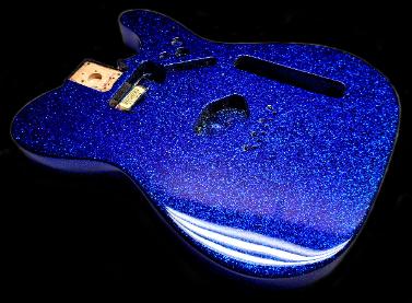 Cobalt Blue Metal Flake Guitar Paint