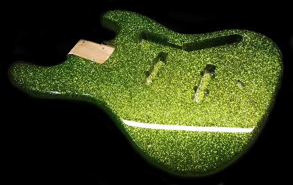 Lime Metal Flake Fender Bass