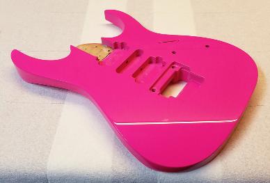 Neon Pink Guitar Paint