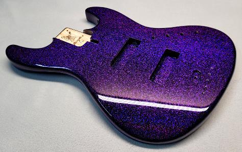 Purple Holoflake Bass Finish