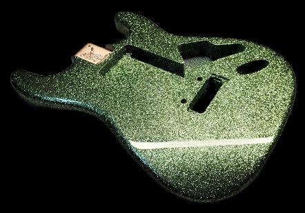Sea Grass Green Metal Flake Guitar Finish