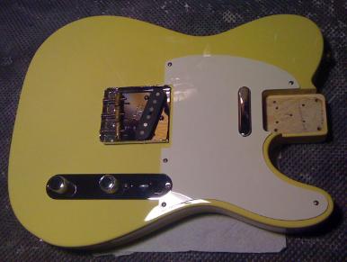 Vintage Yellow Guitar