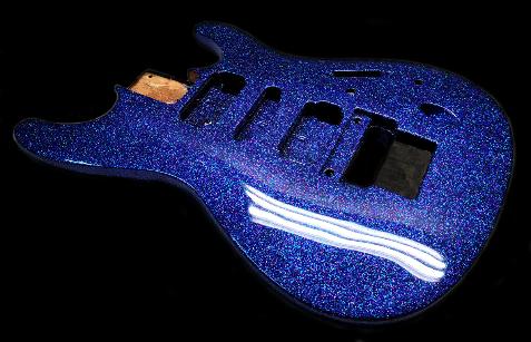 Voodoo Blue Metal Flake Guitar
