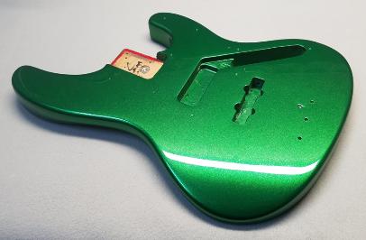Emerald Green Metallic Bass Painting GuitarPaintGuys