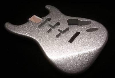 Silver Metal Flake Guitar