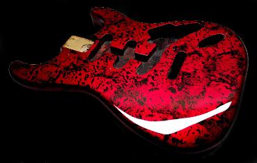 Rotten Apple Red Decay Guitar Paint